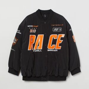 SOLD H&M Oversized Bomber Race Racer Jacket